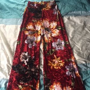 Long cute flower pants